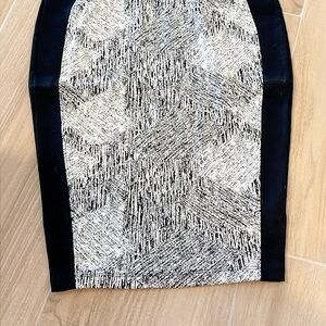 Eva Longoria Pencil Skirt Small Petite Black & White